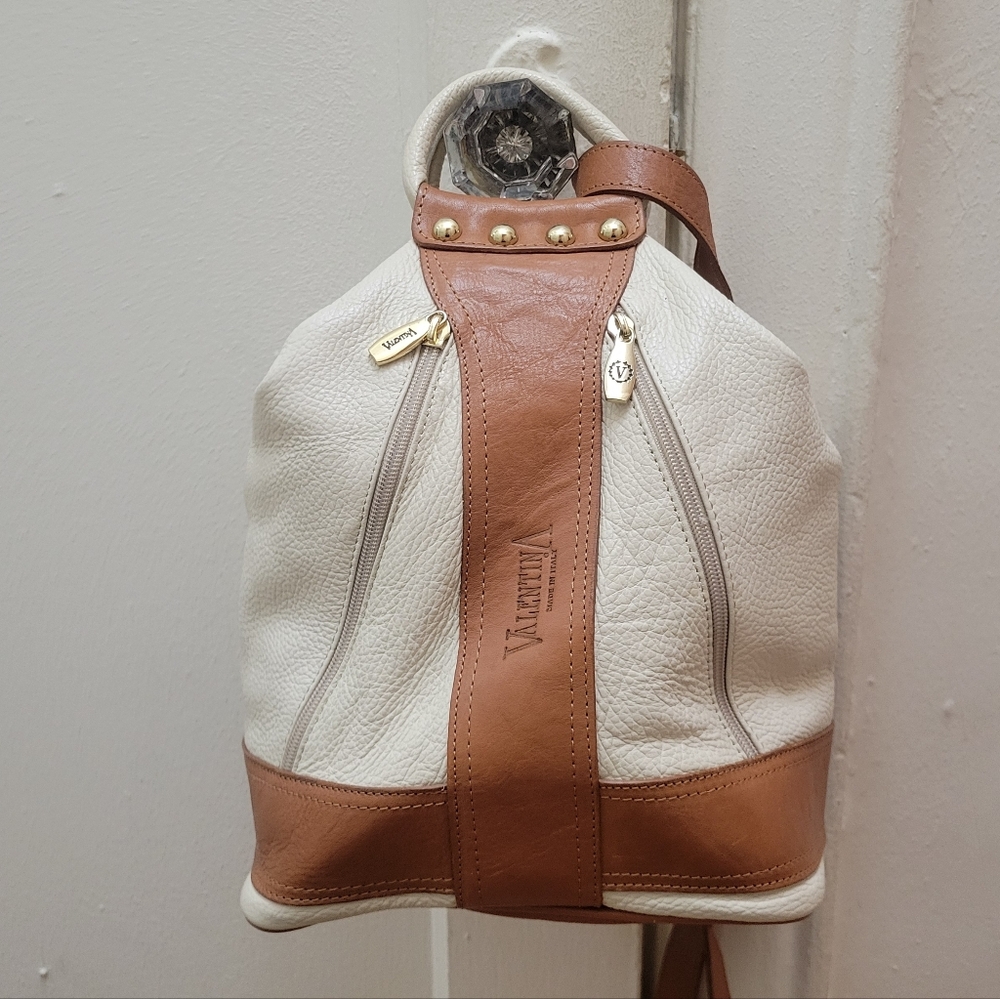 Valentina leather convertible sling/backpack bag. Classic Neutral Quiet Luxury‎